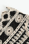 SWAYING/KNIT Embroidered Crochet Tank Top with Bandeau SW22SST58 White/Black